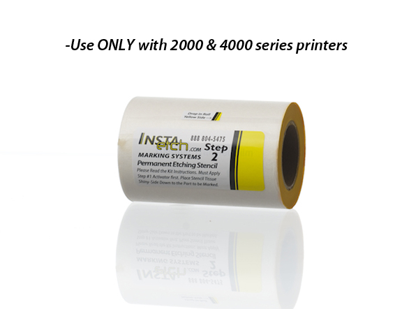 Etch2000Roll - 4" wide 100 foot long Step-Two stencil roll