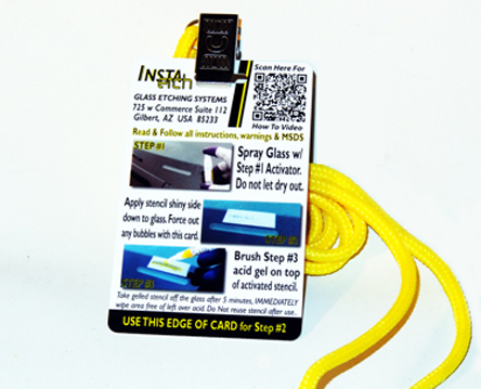 <b>print2000card </b>- Step #2 stencil scraper and quick reference card - w/ lanyard.